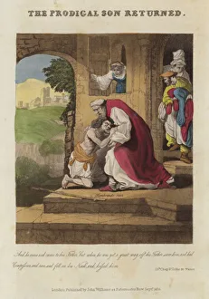 Return of the Prodigal Son (coloured engraving) Return of the Prodigal Son (coloured engraving)
