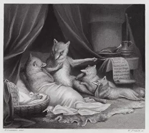 Reynard The Fox: Reynard relating his Adventures (engraving)