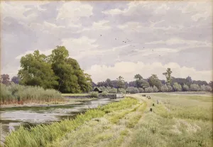 On the River Ouse, Hemingford Grey, 1904 (w/c on paper) On the River Ouse, Hemingford Grey, 1904 (w/c on paper)