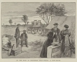 On the Road to Murchison Gold-Fields, a Post-House (engraving) On the Road to Murchison Gold-Fields, a Post-House (engraving)