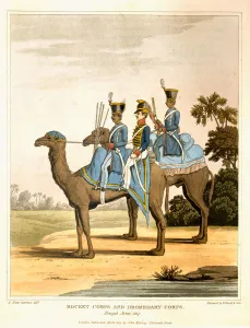 Rocket Corps and Dromedary Corps, Bengal Army 1817, from ' Rocket Corps and Dromedary Corps, Bengal Army 1817, from '