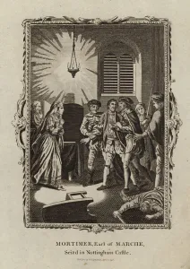 Roger Mortimer seized at Nottingham Castle (engraving) Roger Mortimer seized at Nottingham Castle (engraving)