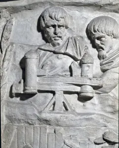 Roman soldiers near a catapult used during the first war in Dacia Roman soldiers near a catapult used during the first war in Dacia