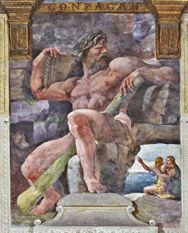 Room of Psiche: view of the southern wall, with the Banquet of the gods (fresco) Room of Psiche: view of the southern wall, with the Banquet of the gods (fresco)