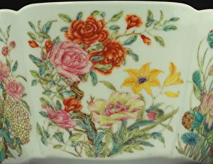 Roses, Pomegranates and Yellow Day Lilies (painted enamel) Roses, Pomegranates and Yellow Day Lilies (painted enamel)