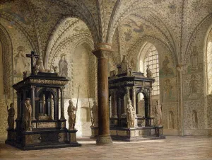 Roskilde Cathedral, Denmark, 1874 (oil on canvas) Roskilde Cathedral, Denmark, 1874 (oil on canvas)