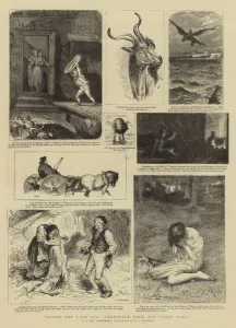 Round the Yule Log, Norwegian Folk and Fairy Tales (engraving) Round the Yule Log, Norwegian Folk and Fairy Tales (engraving)