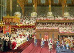 The Royal Banquet, The bringing of the first Course, 19th July 1821 (aquatint) The Royal Banquet, The bringing of the first Course, 19th July 1821 (aquatint)