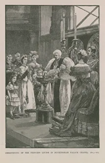 The Royal christening at Buckingham Palace (engraving) The Royal christening at Buckingham Palace (engraving)