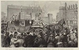 Their Royal Highness the Prince and Princess of Wales leaving Marlborough House for Her Majesty' Their Royal Highness the Prince and Princess of Wales leaving Marlborough House for Her Majesty'
