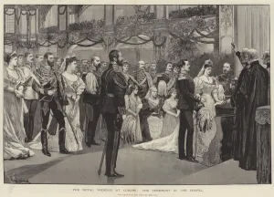 The Royal Wedding at Coburg, the Ceremony in the Chapel (engraving) The Royal Wedding at Coburg, the Ceremony in the Chapel (engraving)