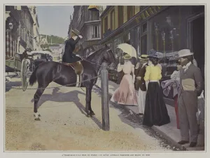 On the Rue de Paris at Trouville, France (colour photo) On the Rue de Paris at Trouville, France (colour photo)