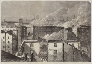 The Ruins of the late Great Fire at Southwark (engraving) The Ruins of the late Great Fire at Southwark (engraving)