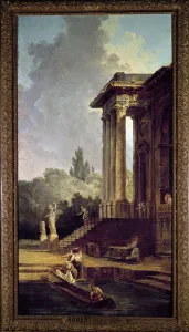 Ruins of a portico Painting by Hubert Robert (1733-1808 Ruins of a portico Painting by Hubert Robert (1733-1808