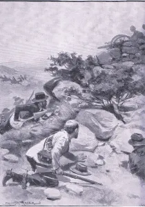 Ruse by which the Boers captured a Pom Pom, from After Pretoria Ruse by which the Boers captured a Pom Pom, from After Pretoria