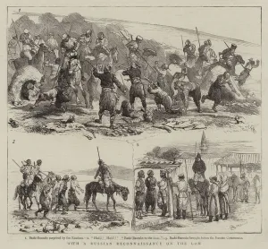 With the Russians reconnaissance on the Lom (engraving) With the Russians reconnaissance on the Lom (engraving)