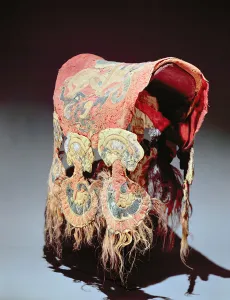 Saddle Cover with griffins attacking goats (felt & gold) Saddle Cover with griffins attacking goats (felt & gold)