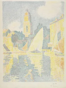 Saint-Tropez: The Port, 1897-98 (colour lithograph) Saint-Tropez: The Port, 1897-98 (colour lithograph)