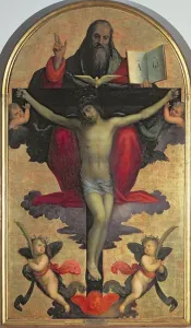 Mariotto Albertinelli Prints: Print of The Holy Trinity Tempera on Panel