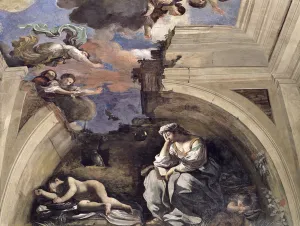 The Sala di Aurora (Hall of the Dawn) detail of an Allegory of Night The Sala di Aurora (Hall of the Dawn) detail of an Allegory of Night
