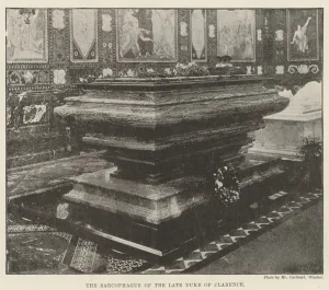 The Sarcophagus of the late Duke of Clarence (b/w photo) The Sarcophagus of the late Duke of Clarence (b/w photo)