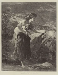 'Saved from the Flood, ' in the Exhibition of the Society of Painters in Water Colours (engraving) 'Saved from the Flood, ' in the Exhibition of the Society of Painters in Water Colours (engraving)