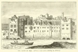 The Savoy in 1650, from a very scarce etching by Hollar (engraving) The Savoy in 1650, from a very scarce etching by Hollar (engraving)