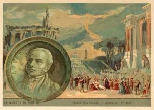 Scene from Daniel Auber's opera La Muette de Portici (chromolitho) Scene from Daniel Auber's opera La Muette de Portici (chromolitho)