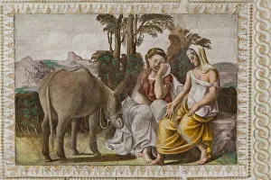 Scene from the Metamorphoses of Apuleius from the Hall of the Golden Ass, Rocca dei Rossi, San Secondo, Parma, Italy Scene from the Metamorphoses of Apuleius from the Hall of the Golden Ass, Rocca dei Rossi, San Secondo, Parma, Italy