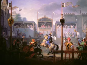Scene of a Tournament in the Fourteenth Century, 1812 (for detail see 89703 Scene of a Tournament in the Fourteenth Century, 1812 (for detail see 89703