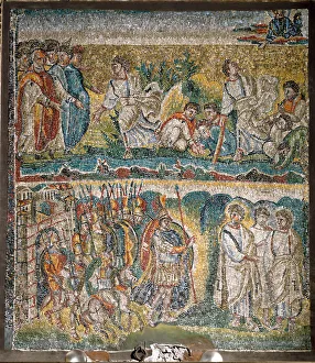Scenes from The Book of Joshua: The taking of Jericho, The seven priests carrying the Ark Scenes from The Book of Joshua: The taking of Jericho, The seven priests carrying the Ark