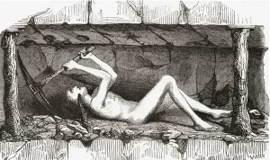 Early 19th century coal mine scene Print