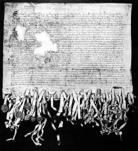 The Declaration of Arbroath Print, ink on vellum, 1320