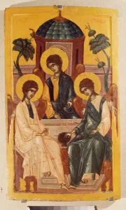 Winged Angel Images Prints: The Holy Trinity (tempera on panel)