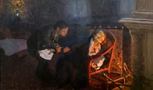 SELF-IMMOLATION. GOGOL BURNING HIS MANUSCRIPT, 1909 (oil on canvas) SELF-IMMOLATION. GOGOL BURNING HIS MANUSCRIPT, 1909 (oil on canvas)