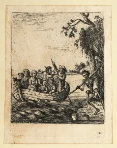 Ship of Fools with skeleton, 18th century. 1803 (engraving) Ship of Fools with skeleton, 18th century. 1803 (engraving)