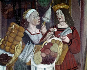 The shop of the merchant of four seasons, 15th century (fresco) The shop of the merchant of four seasons, 15th century (fresco)