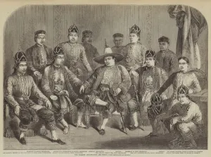 The Siamese Ambassadors and Suite (engraving) The Siamese Ambassadors and Suite (engraving)