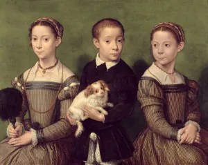Two Sisters and a Brother of the Artist (oil on panel) Two Sisters and a Brother of the Artist (oil on panel)
