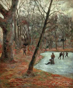 Skaters in the Frederiksberg Park par Gauguin, Paul Eugene Henri (1848-1903) Skaters in the Frederiksberg Park par Gauguin, Paul Eugene Henri (1848-1903)