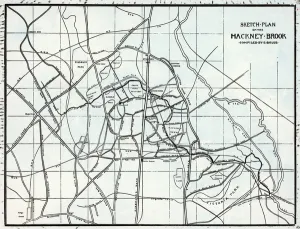 Sketch Plan of the Hackney Brook, compiled by E. Bolus (litho) Sketch Plan of the Hackney Brook, compiled by E. Bolus (litho)
