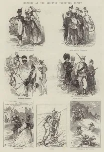 Sketches at the Brighton Volunteer Review (engraving) Sketches at the Brighton Volunteer Review (engraving)