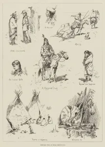 Sketches from an Indian Reservation (engraving) Sketches from an Indian Reservation (engraving)