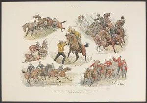 Sketches at the Military Tournament, 1897 (colour litho) Sketches at the Military Tournament, 1897 (colour litho)