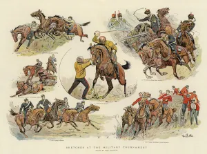 Sketches at the Military Tournament (colour litho) Sketches at the Military Tournament (colour litho)