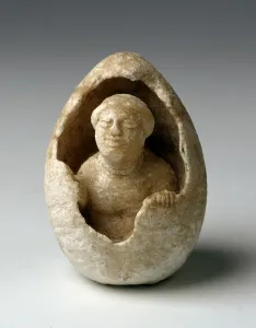 Small sculpture representing Helen, small sculpture in the form of an egg Small sculpture representing Helen, small sculpture in the form of an egg
