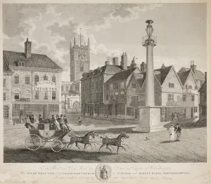 The South West View of the Colegiate Church of St. Peter and Market Place, Wolverhampton The South West View of the Colegiate Church of St. Peter and Market Place, Wolverhampton