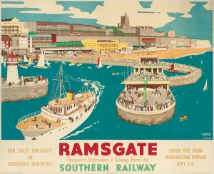 A Southern Railway poster advertising Ramsgate, 1939 (colour lithograph) A Southern Railway poster advertising Ramsgate, 1939 (colour lithograph)