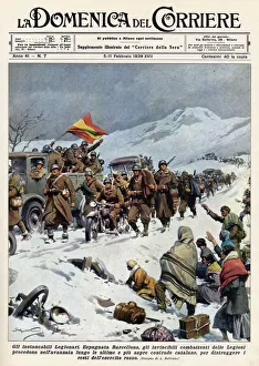 Spanish War: the advance of the legionaries. Cover illustrated by Achille Beltrame Spanish War: the advance of the legionaries. Cover illustrated by Achille Beltrame
