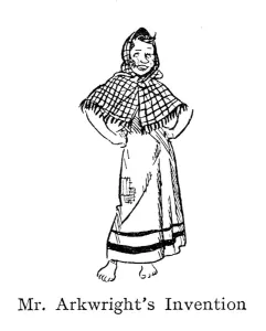 Spinning Jenny, unmarried textile working girl, Mr Arkwright's Invention (lithograph) Spinning Jenny, unmarried textile working girl, Mr Arkwright's Invention (lithograph)
